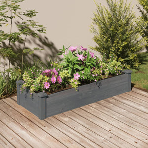 Hochbeet Grau 120x45x25cm Tannenholz