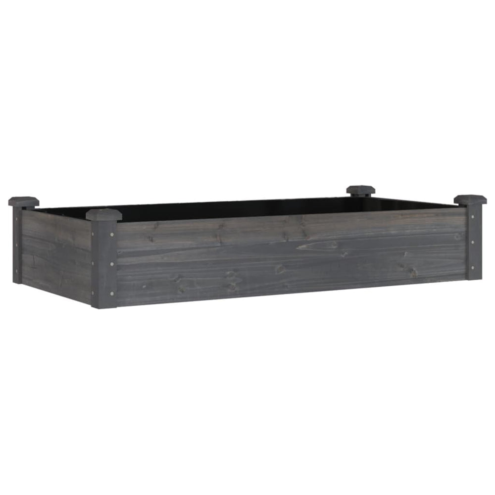 Graues Hochbeet mit Einsatz 120x60x25cm
