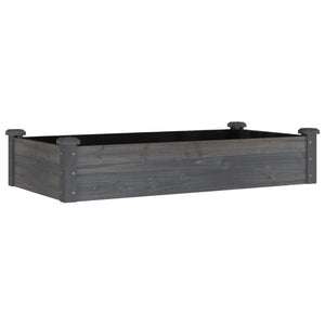 Graues Hochbeet mit Einsatz 120x60x25cm