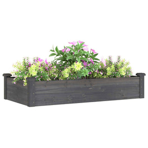 Graues Hochbeet mit Einsatz 120x60x25cm