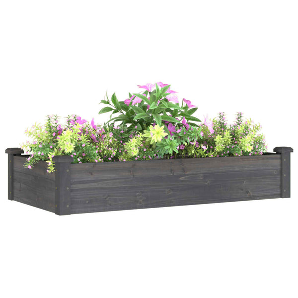 Graues Hochbeet mit Einsatz 120x60x25cm