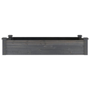 Graues Hochbeet mit Einsatz 120x60x25cm