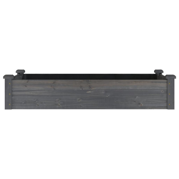 Graues Hochbeet mit Einsatz 120x60x25cm