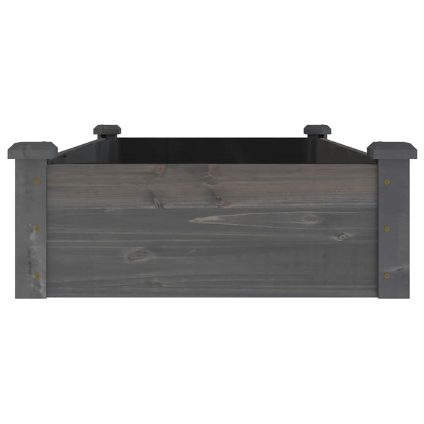 Graues Hochbeet mit Einsatz 120x60x25cm