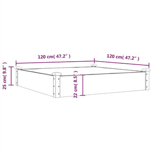 Hochbeet 120x120 cm mit Einsatz