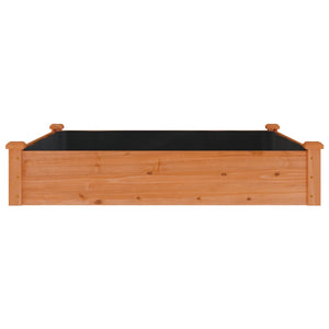 Hochbeet mit Einsatz Braun 120x120 cm