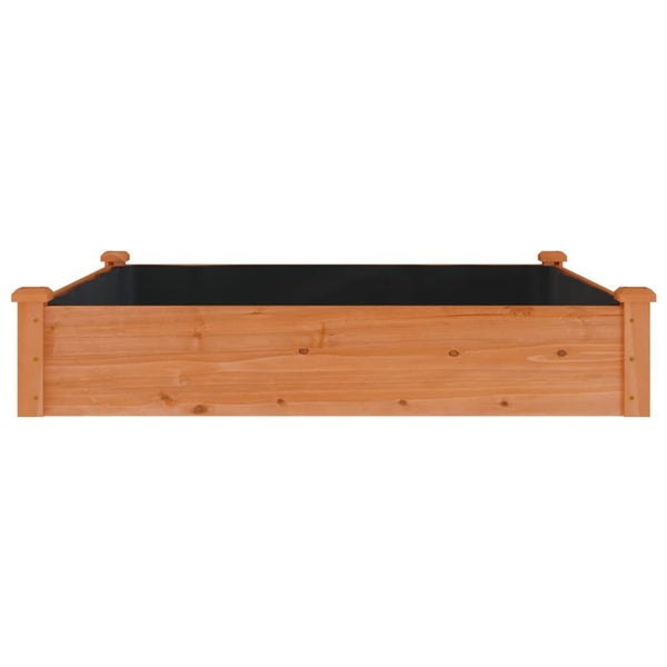 Hochbeet mit Einsatz Braun 120x120 cm