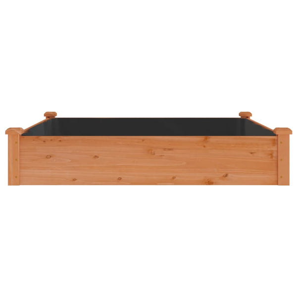Hochbeet mit Einsatz Braun 120x120 cm