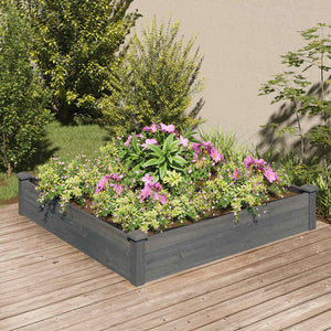 Hochbeet Grau 120x120 cm mit Einsatz