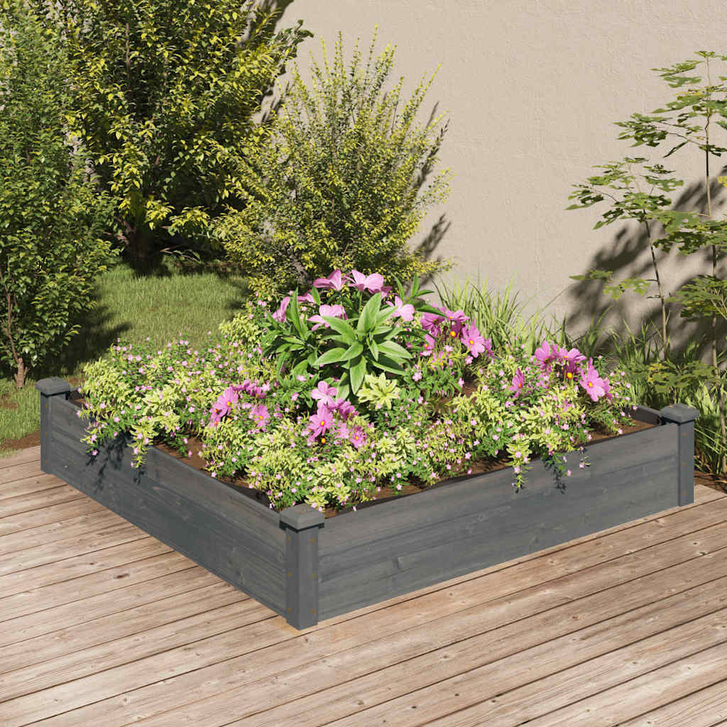 Hochbeet Grau 120x120 cm mit Einsatz