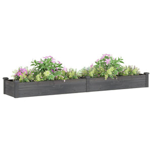 Graues Hochbeet mit Einsatz 240x45x25 cm