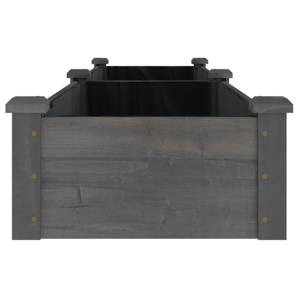 Graues Hochbeet mit Einsatz 240x45x25 cm