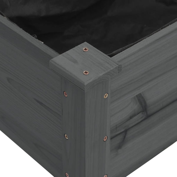 Graues Hochbeet mit Einsatz 240x45x25 cm