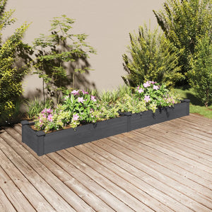 Graues Hochbeet mit Einsatz 240x45x25 cm