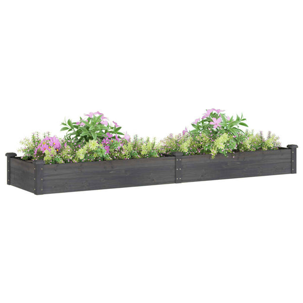 Hochbeet Grau 240 cm mit Einsatz