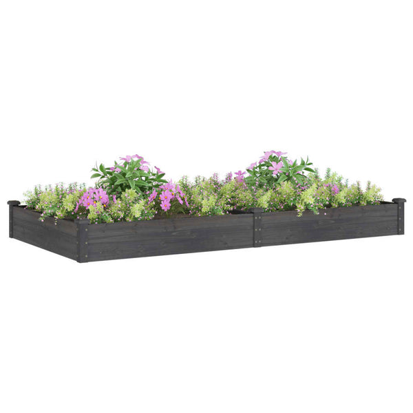 Graues Hochbeet mit Einsatz 240x120 cm