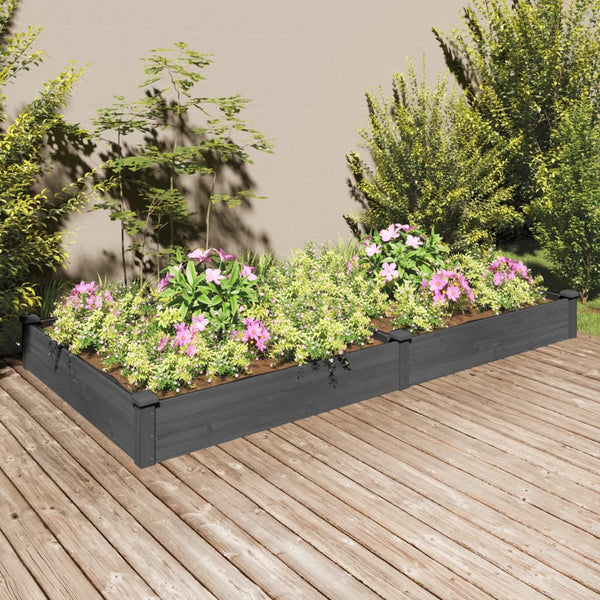 Graues Hochbeet mit Einsatz 240x120 cm