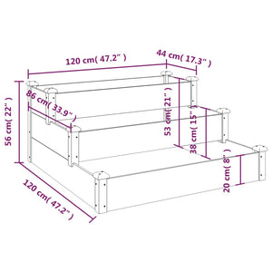 Hochbeet 120x120 cm Tanne Massivholz