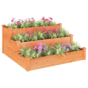 Hochbeet Braun 120x120 cm Tanne Massivholz