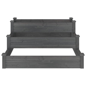 Graues Hochbeet 120x120 cm aus Tannenholz