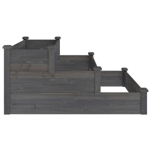 Graues Hochbeet 120x120 cm aus Tannenholz