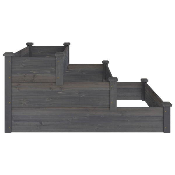 Graues Hochbeet 120x120 cm aus Tannenholz
