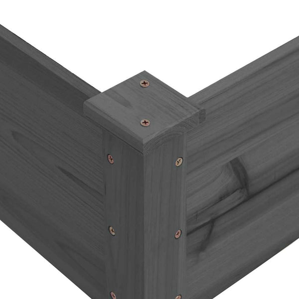 Graues Hochbeet 120x120 cm aus Tannenholz