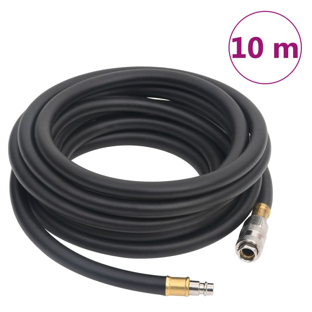 vidaXL Tuyau d'air hybride noir 0,6" 10 m caoutchouc et PVC