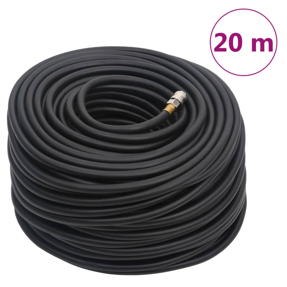 vidaXL Tuyau d'air hybride noir 0,6" 20 m Caoutchouc et PVC