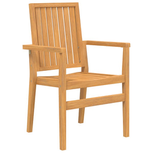 Stapelbare Teak Gartenstühle, 2er-Set
