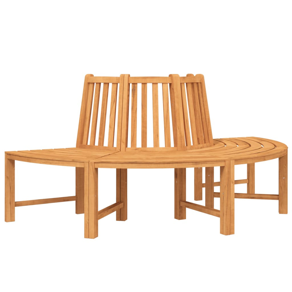 Halbrunde Teak Baumbank Ø201cm