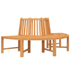 vidaXL Banc d'arbre semi-circulaire Ø201 cm Bois de teck massif