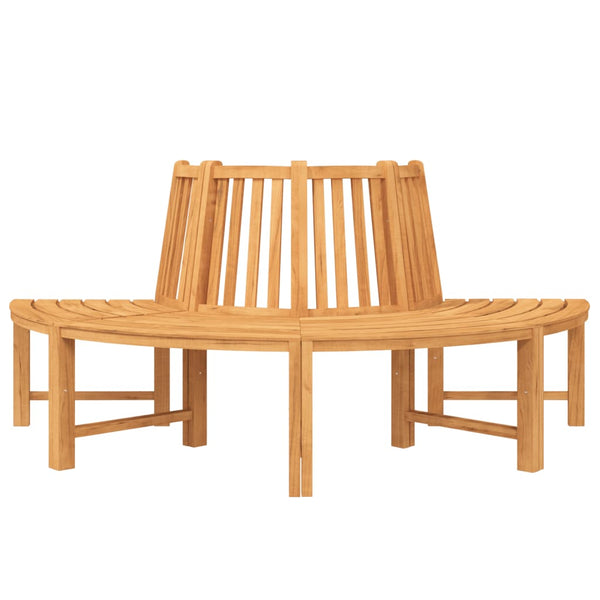 vidaXL Banc d'arbre semi-circulaire Ø201 cm Bois de teck massif
