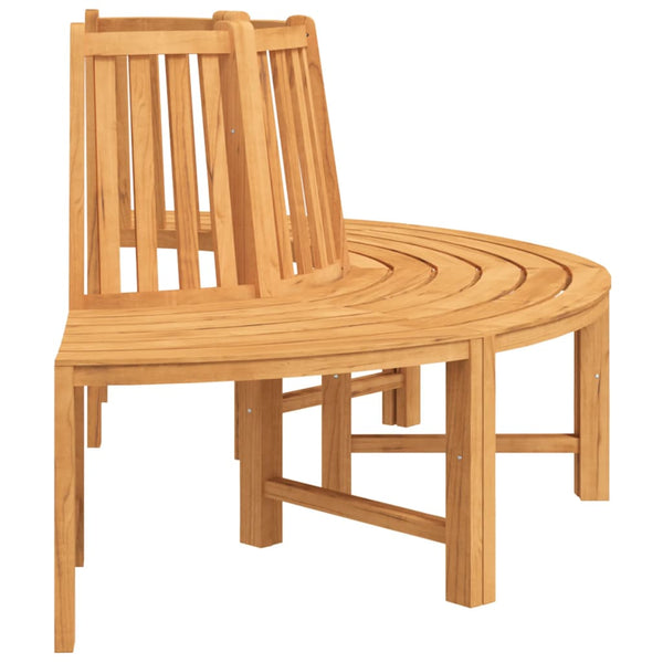 vidaXL Banc d'arbre semi-circulaire Ø201 cm Bois de teck massif