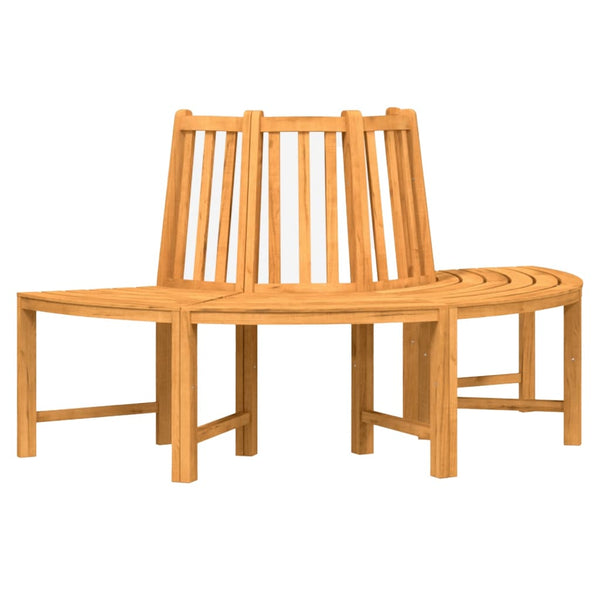 vidaXL Banc d'arbre semi-circulaire Ø 160 cm en teck massif