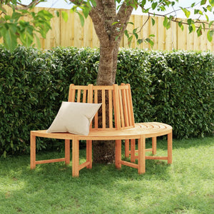 vidaXL Banc d'arbre semi-circulaire Ø 160 cm en teck massif