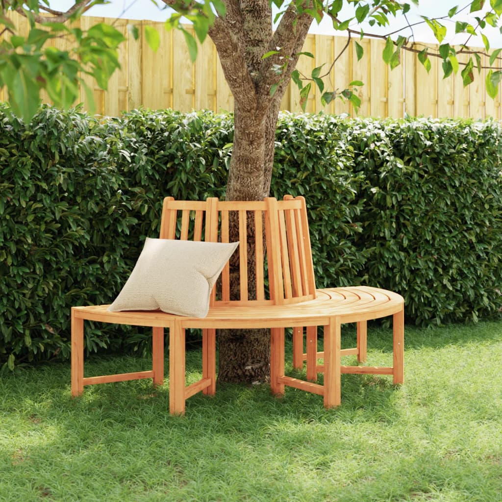 vidaXL Banc d'arbre semi-circulaire Ø 160 cm en teck massif