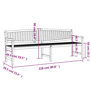 Teak Gartenbank, 228 cm
