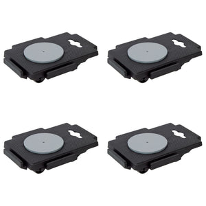 Transportroller mit 8 Rollen 4 Stk. Schwarz Polypropylen 150 kg