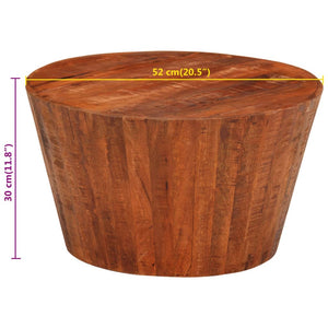 vidaXL Table basse Ø 52x30 cm Bois de manguier massif