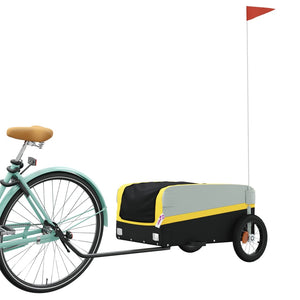 Fahrradanhänger 30 kg Schwarz und Gelb