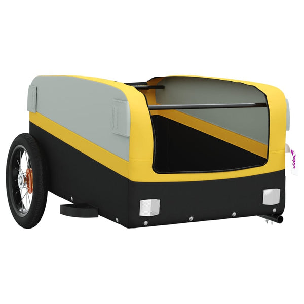 Fahrradanhänger 30 kg Schwarz und Gelb