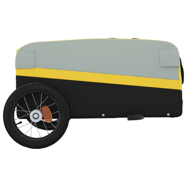 Fahrradanhänger 30 kg Schwarz und Gelb