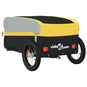 Fahrradanhänger 30 kg Schwarz und Gelb