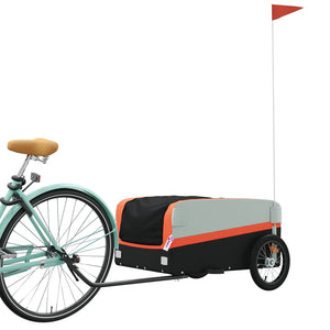 45 kg Fahrrad Lastenanhänger - Schwarz/Orange