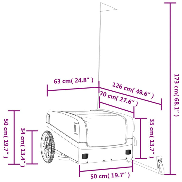Fahrradanhänger - 45 kg Kapazität