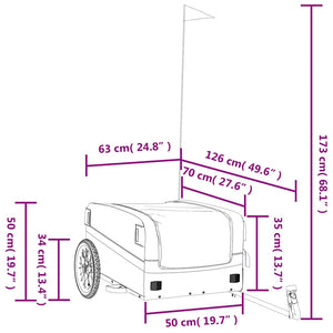 Fahrradanhänger - 45 kg Kapazität