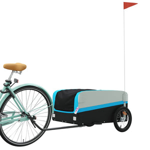 45 kg Fahrradanhänger - Schwarz und Blau
