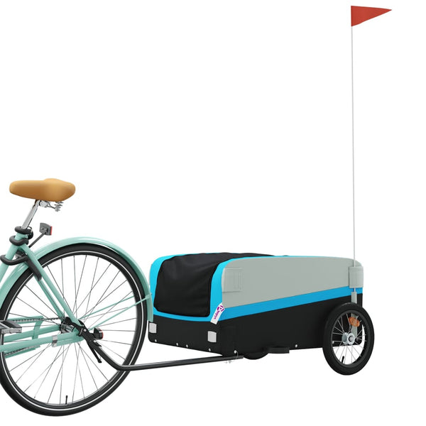45 kg Fahrradanhänger - Schwarz und Blau