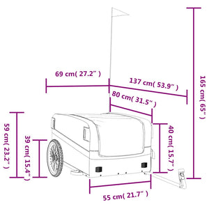 Fahrrad-Lastenanhänger - 45 kg Kapazität
